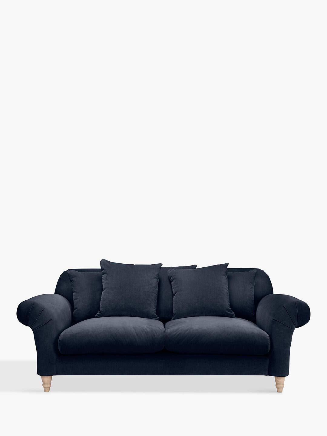 2 Seater Sofa : Clever Velvet Fabric Sofa Set, (Blue)