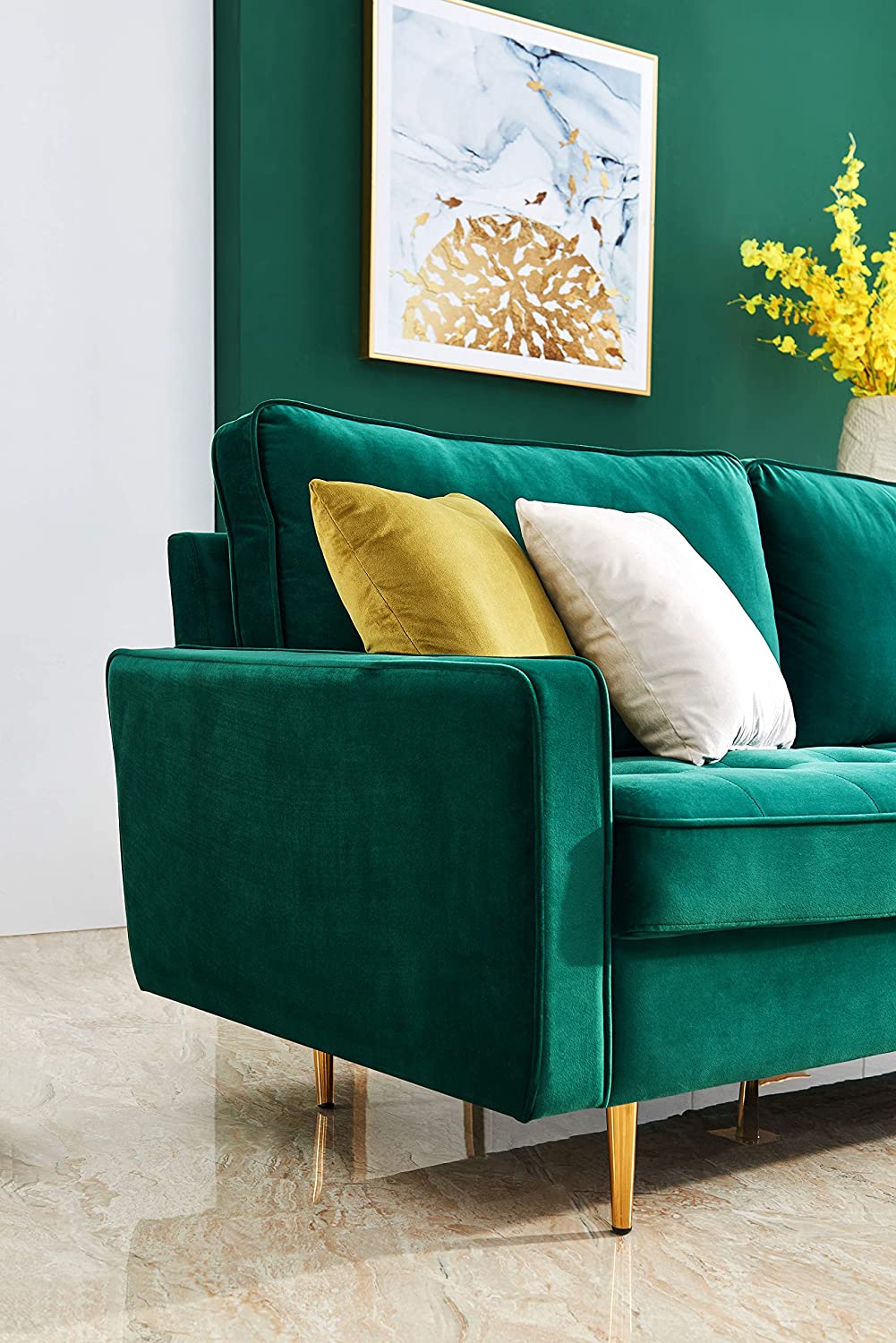 2 Seater Sofa : Velvet Fabric Sofa