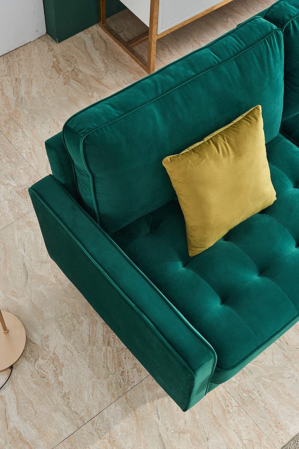 2 Seater Sofa : Velvet Fabric Sofa
