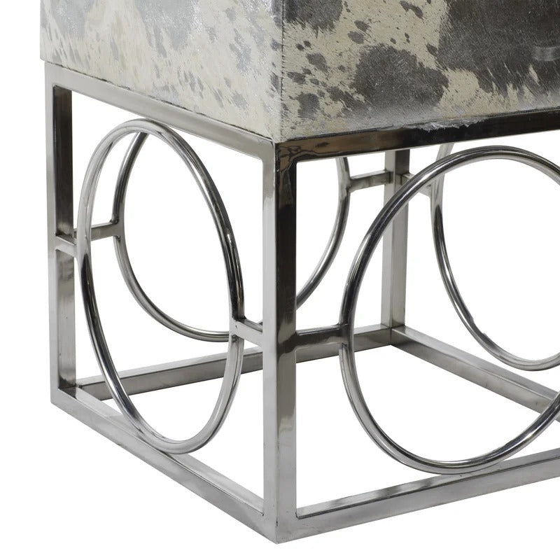 Seating Stool: 22'' Tall Stainless Steel Accent Stool