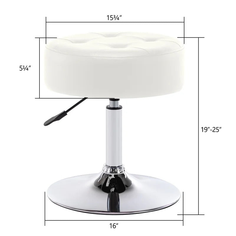 Seating Stool: 25'' Tall Iron Vanity Stool
