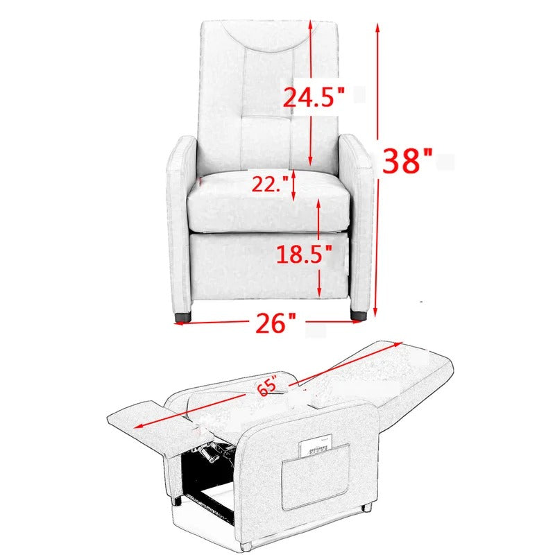 Office Sofa: 26'' Wide Convertible Sofa Chair