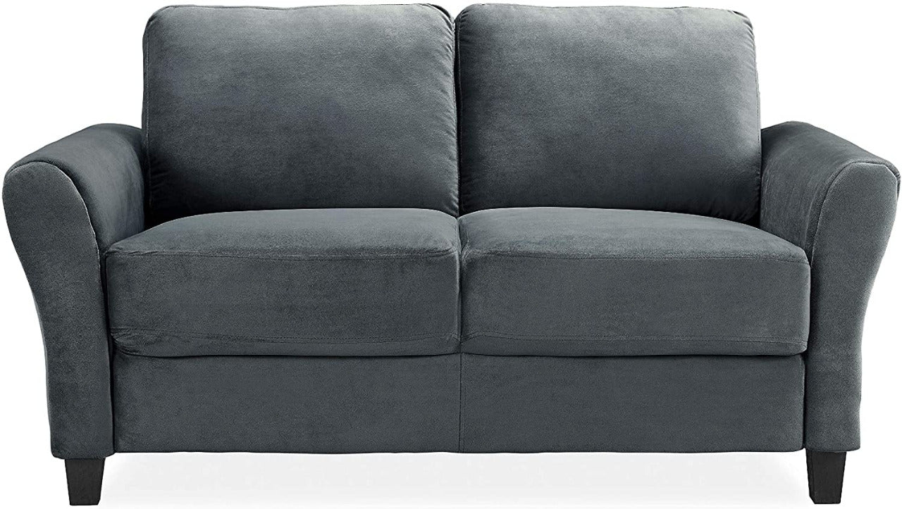 2 Seater Sofa : Dark Grey Fabric Sofa