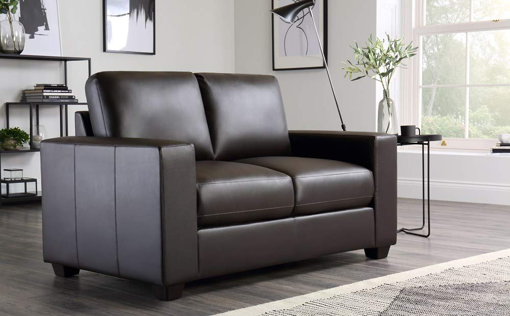 2 Seater Sofa : Brown Leatherette Sofa Set