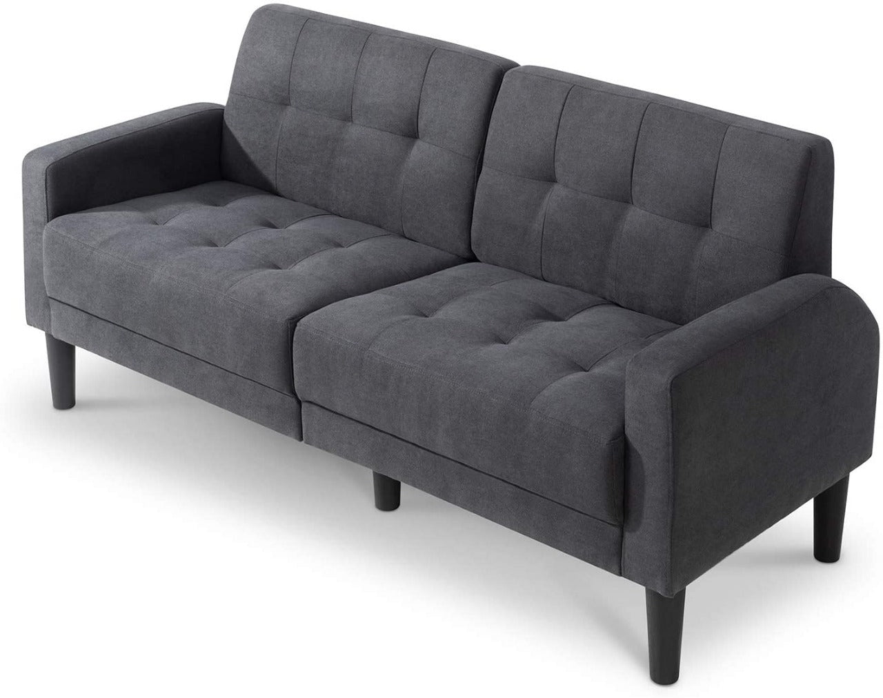 2 Seater Sofa : Light Grey Fabric 2 Seater Sofa