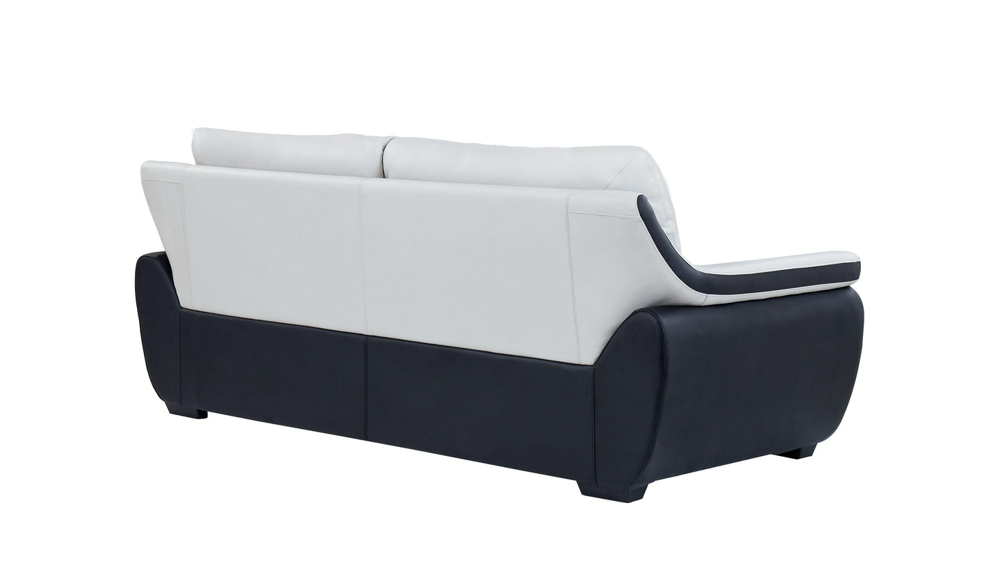 2 Seater Sofa Set:- Fabric Sofa Set (White and Black)