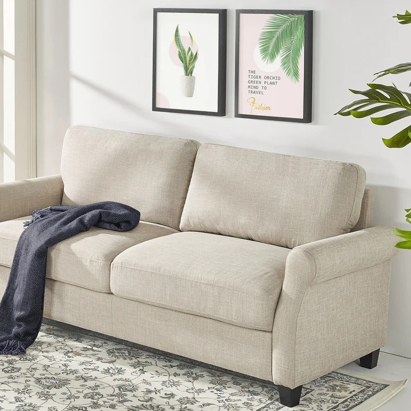 2 Seater Sofa : Loveseat Sofa Beige