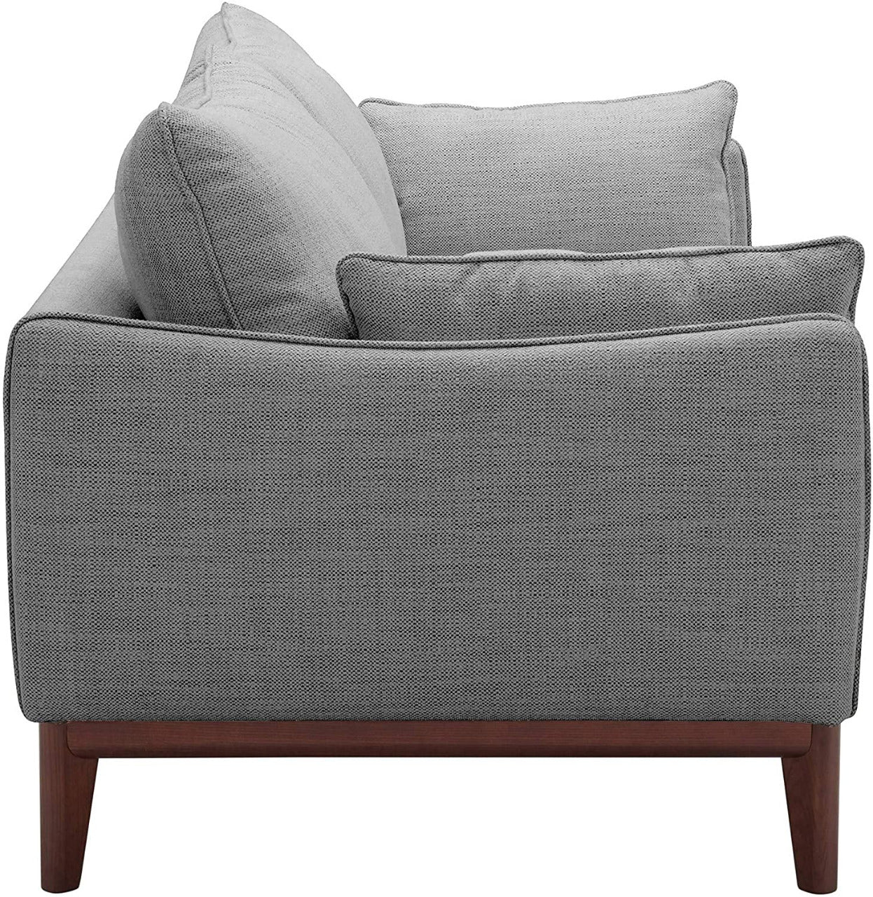 2 Seater Sofa : Sofa Couch with Wood Base (Fog & Ivory)