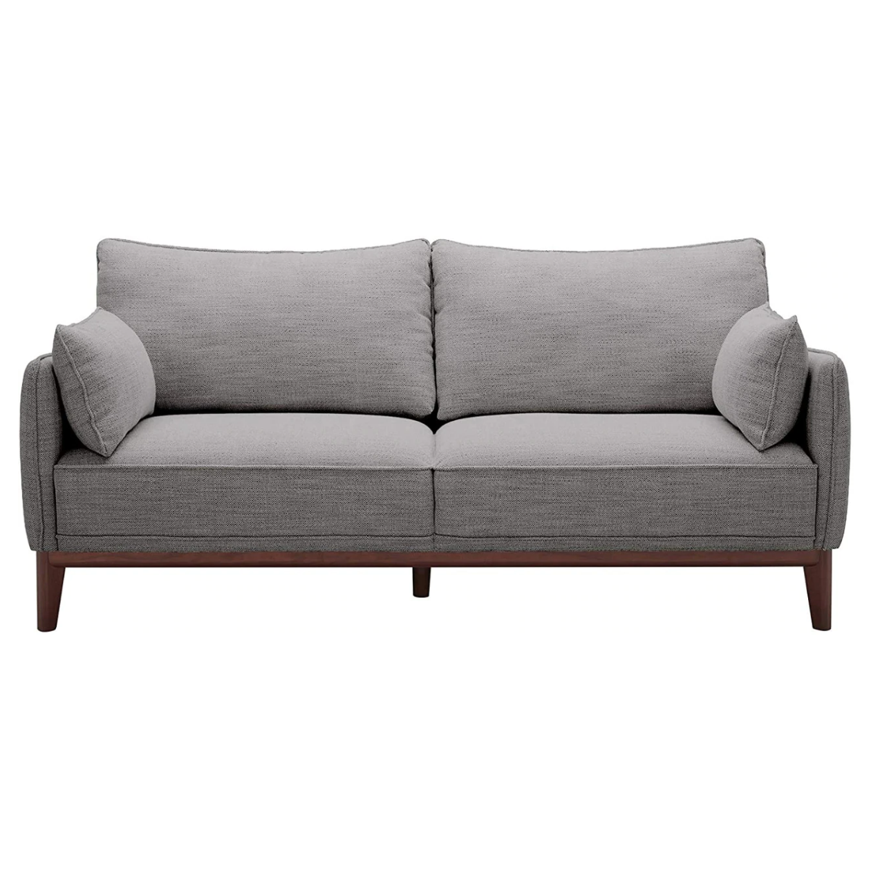 2 Seater Sofa : Sofa Couch with Wood Base (Fog & Ivory)