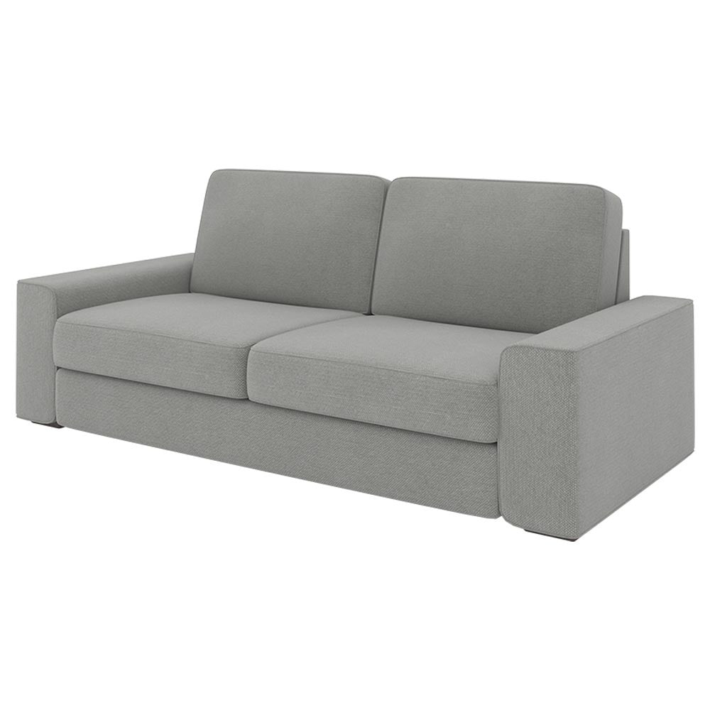 2 Seater Sofa :- Sydney Fabric Sofa Set (Light Grey)