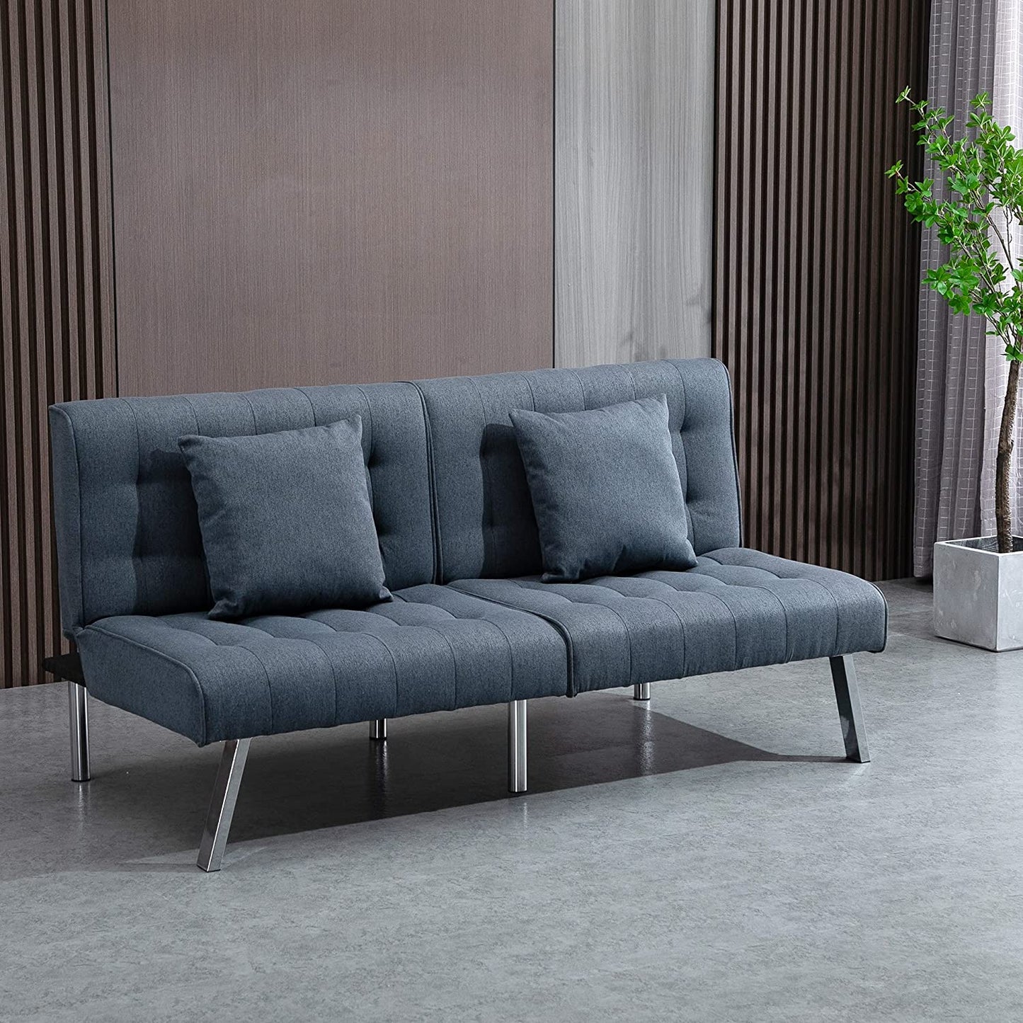2 Seater Sofa : White & Grey Sofa Set