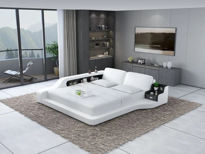 BED : LILY Leatherette Bed With Storage