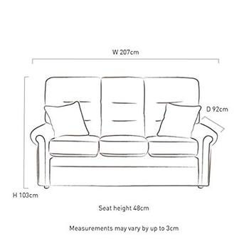 3 Seater Sofa Set:- Fabric Sofa Set (Chestnut Brown)