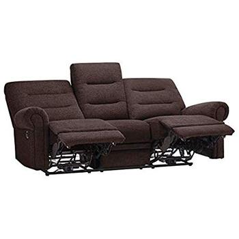 3 Seater Sofa Set:- Fabric Sofa Set (Chestnut Brown)