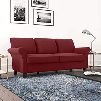 3 Seater Sofa Set:- Lifestyle Fabric Sofa Set (Maroon)
