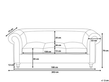 4 Seater Sofa Set:- Alden with Velvety Chesterfield Fabric Sofa Set (Purple)