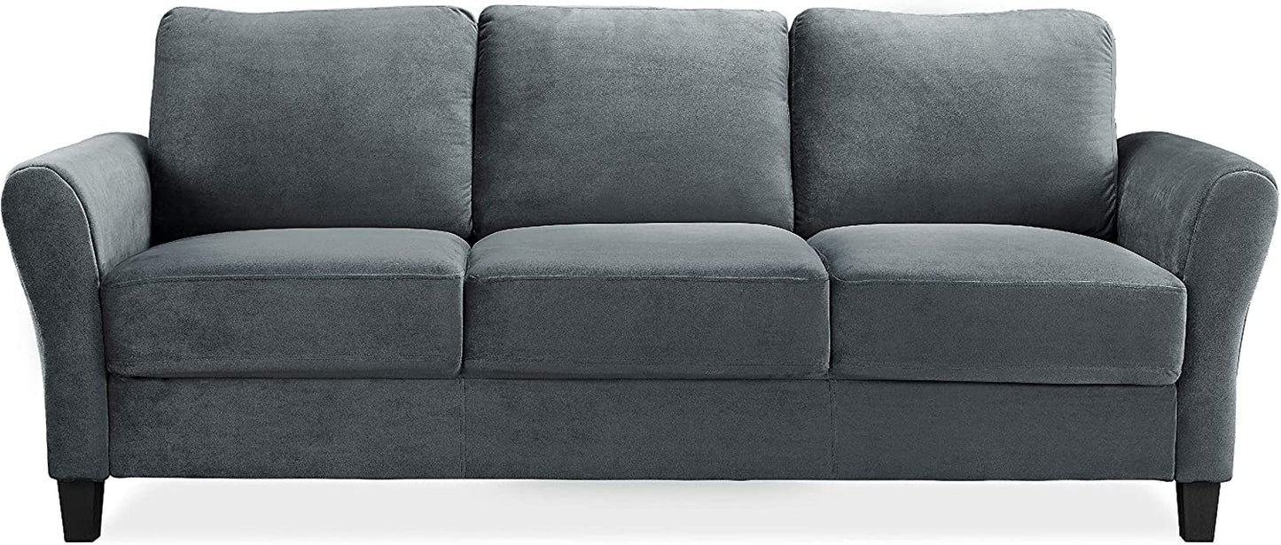 3 Seater Sofa : Dark Grey Fabric Sofa Set