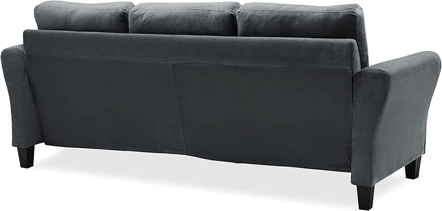 3 Seater Sofa : Dark Grey Fabric Sofa Set