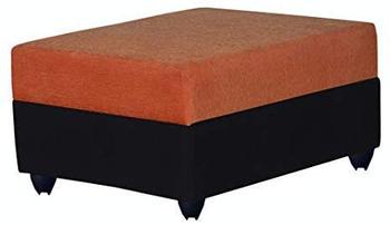 4 Seater Sofa Set:- Lisbon Fabric Sofa Set (Orange and Black)