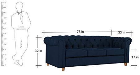 3 Seater Sofa:- Riya Chasterfield Fabric Sofa Set (Blue)