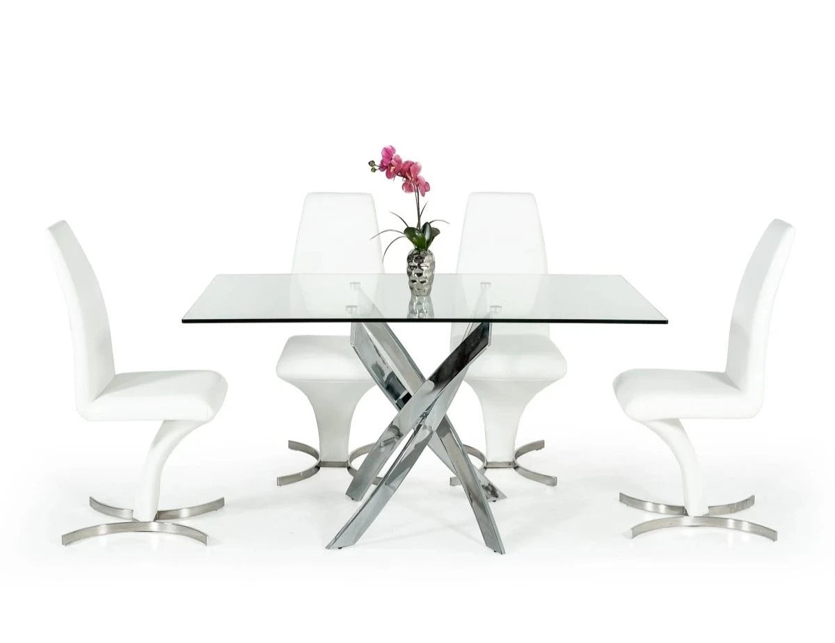 Dining Table: Glass Dining Table