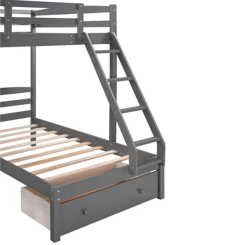 Bunk Bed: 3 Drawer Triple Quad Bunk Bed