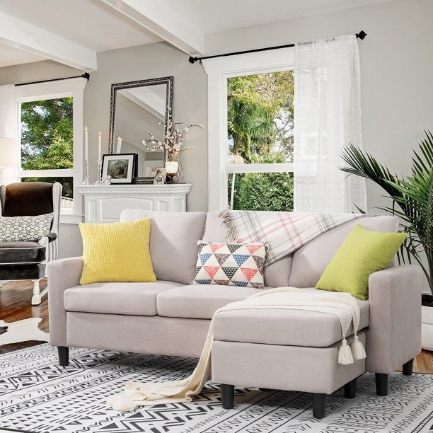 3 Seater Sofa : L-Shaped Convertible Sofa Set