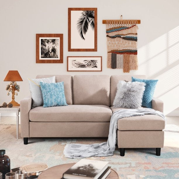 3 Seater Sofa : L-Shaped Convertible Sofa Set