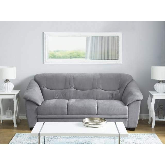 3 Seater Sofa Set:- Alden Fabric Office Sofa Set (Grey)