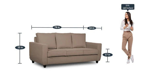 3 Seater Sofa Set:- Cologne Hardwood, Fabric Sofa Set Office Sofa
