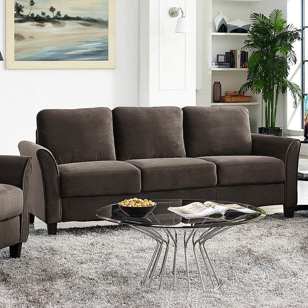 3 Seater Sofa : Dark Grey Fabric Sofa Set