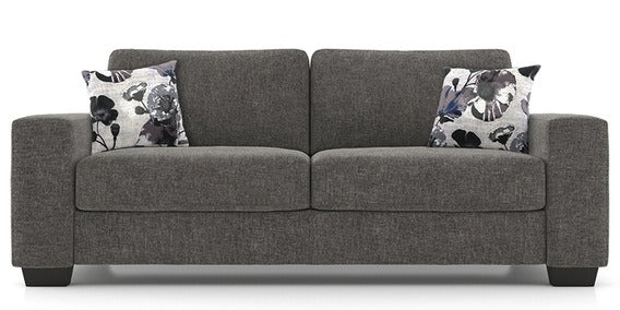 3 Seater Sofa Set Sydney Hardwood, Fabric Sofa Set (Dark Grey)
