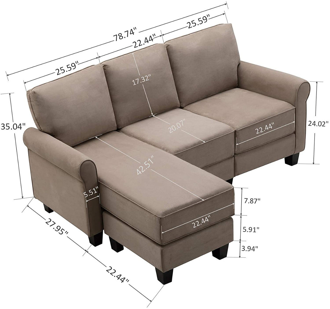 L Shape Sofa Set: Sofa Couch for Small Apartment L Shape Sofa Set