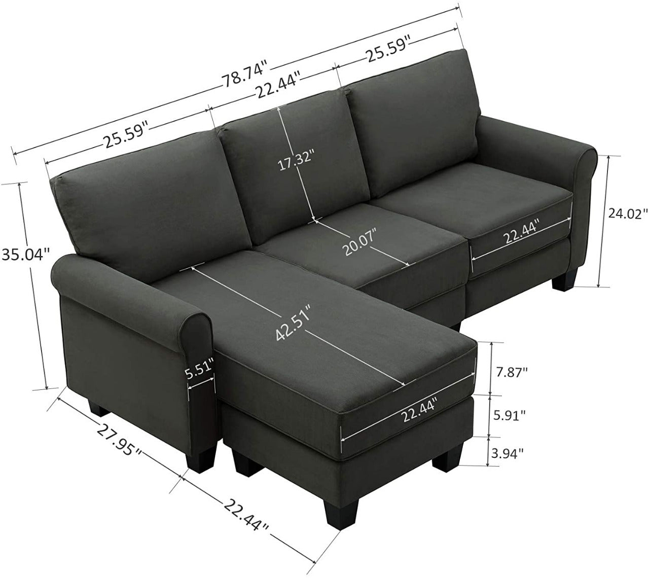 L Shape Sofa Set: Sofa Couch for Small Apartment L Shape Sofa Set