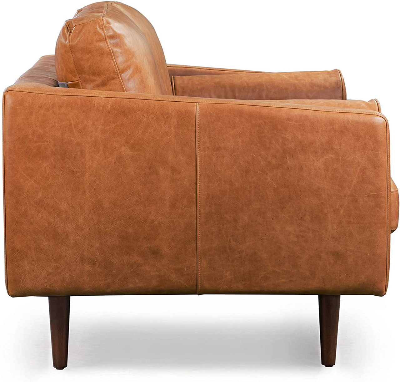 2 Seater Sofa : Tanned Leatherette 2 Seater Sofa Set