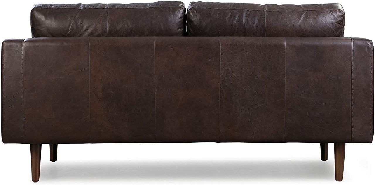 2 Seater Sofa : Tanned Leatherette 2 Seater Sofa Set
