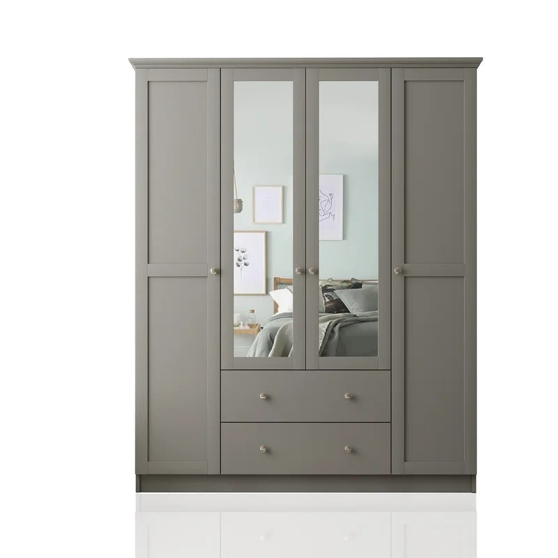 4 Door Wardrobes: 4 Door Manufactured Wood Wardrobe