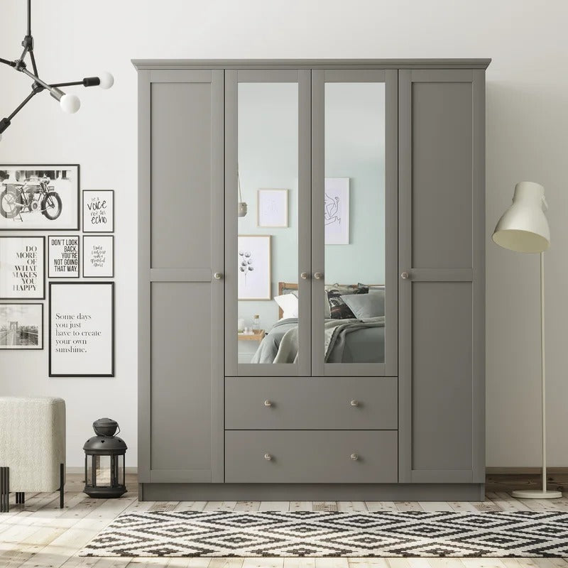 4 Door Wardrobes: 4 Door Manufactured Wood Wardrobe