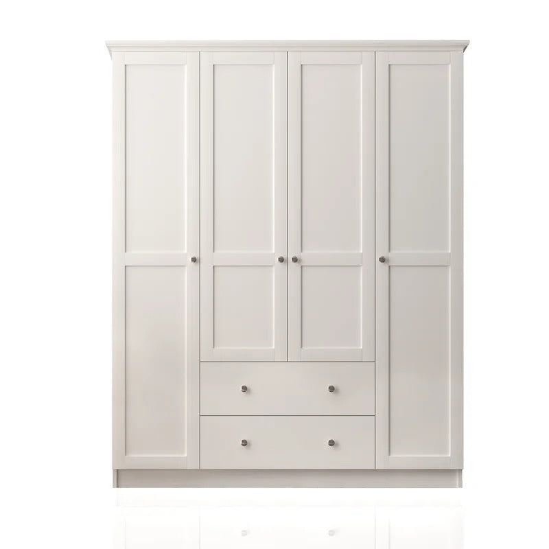 4 Door Wardrobes: Traditional 4 Door Manufactured Wood Wardrobe