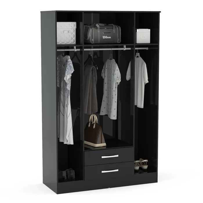 4 Door Wardrobes: 4 Door Manufactured Wood Wardrobe