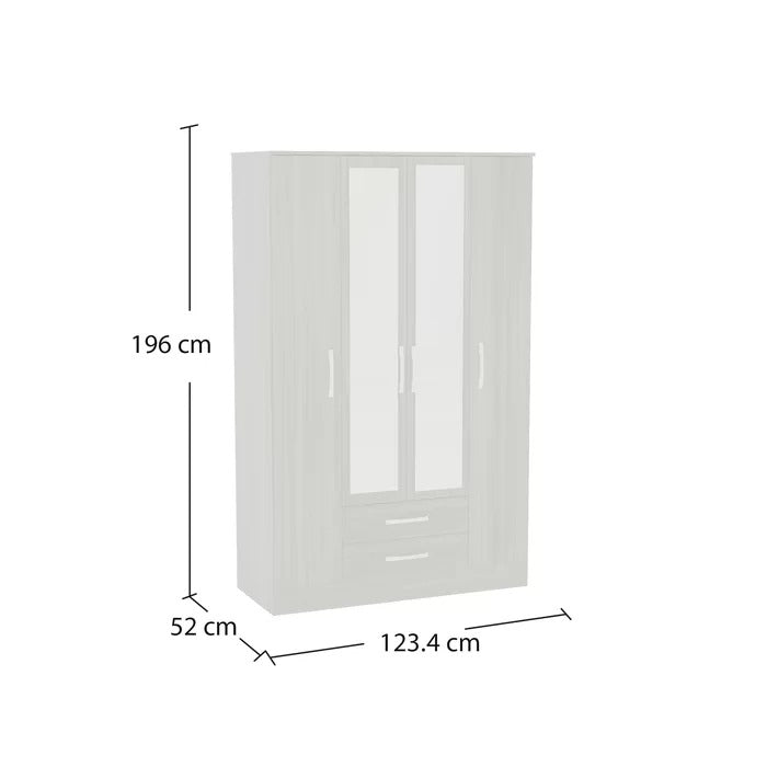 4 Door Wardrobes: 4 Door Manufactured Wood Wardrobe