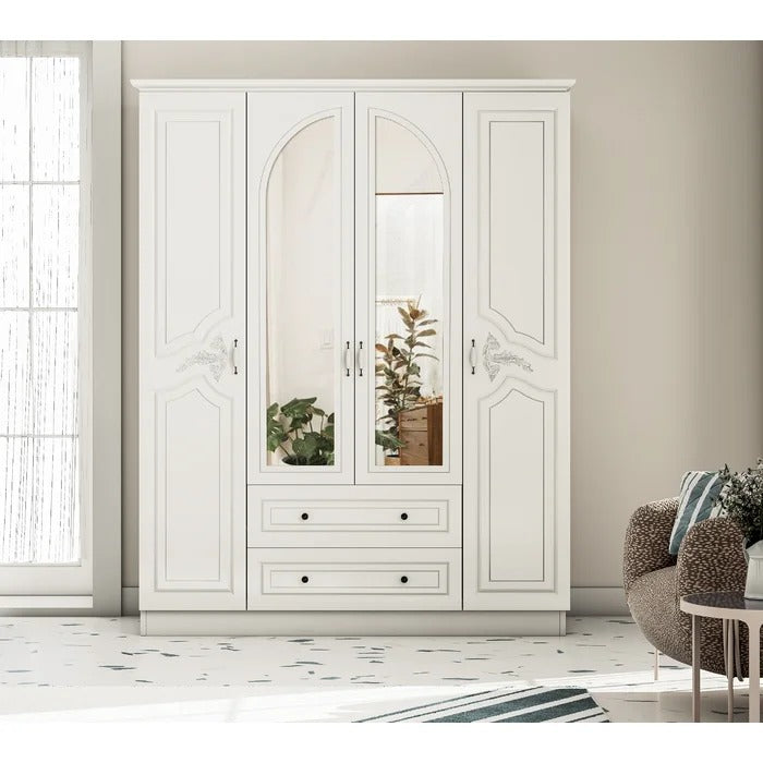 4 Door Wardrobes: Wooden 4 Door Solid Wardrobe