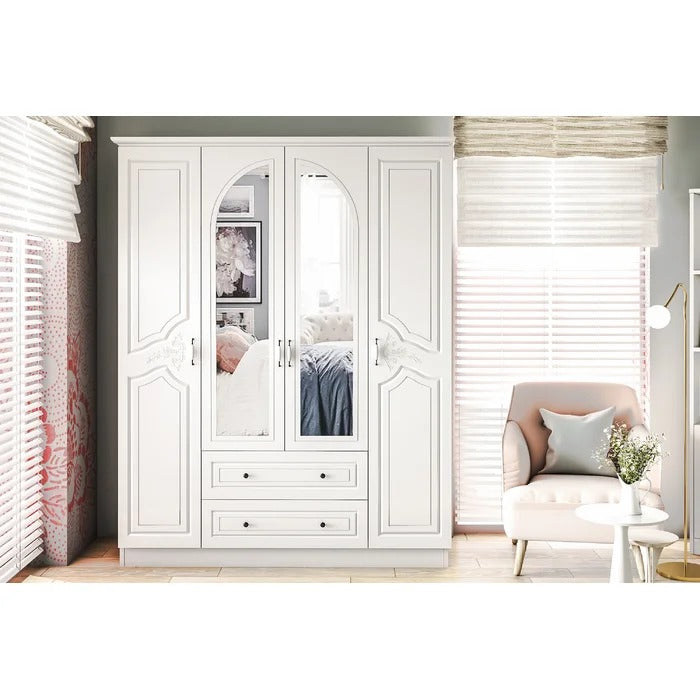 4 Door Wardrobes: Wooden 4 Door Solid Wardrobe