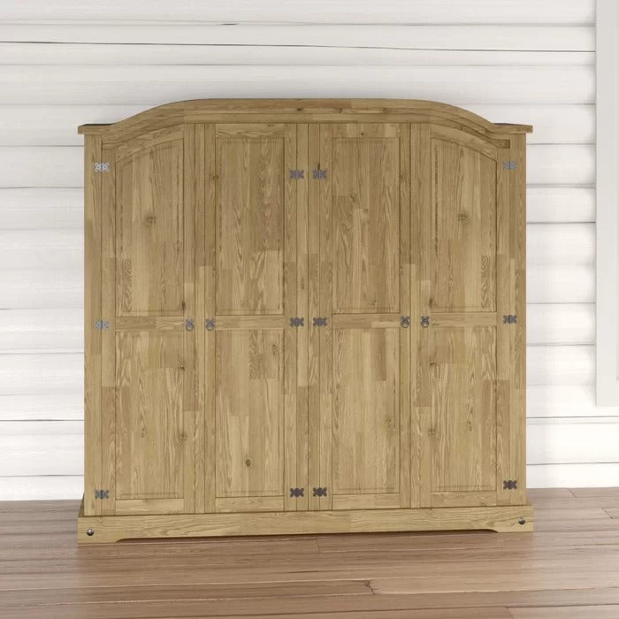 4 Door Wardrobes: 4 Door Solid + Manufactured Wood Wardrobe