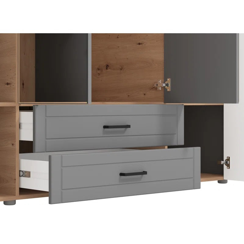 4 Door Wardrobe: Modern 4 Door Wooden Wardrobe