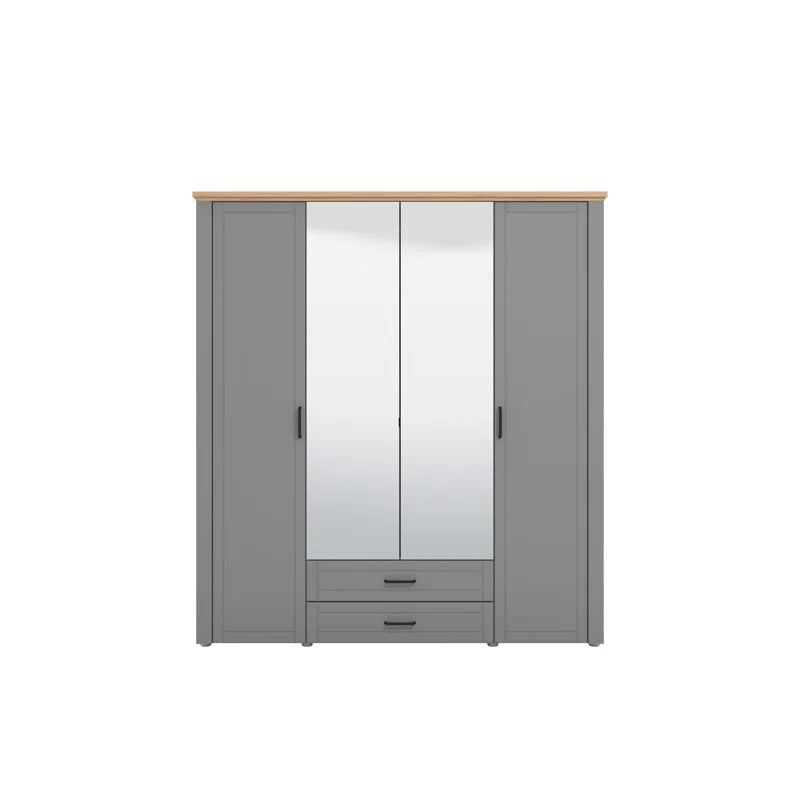 4 Door Wardrobe: Modern 4 Door Wooden Wardrobe