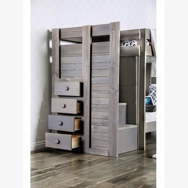 Bunk Bed: Modern 4 Drawer Standard Bunk Bed