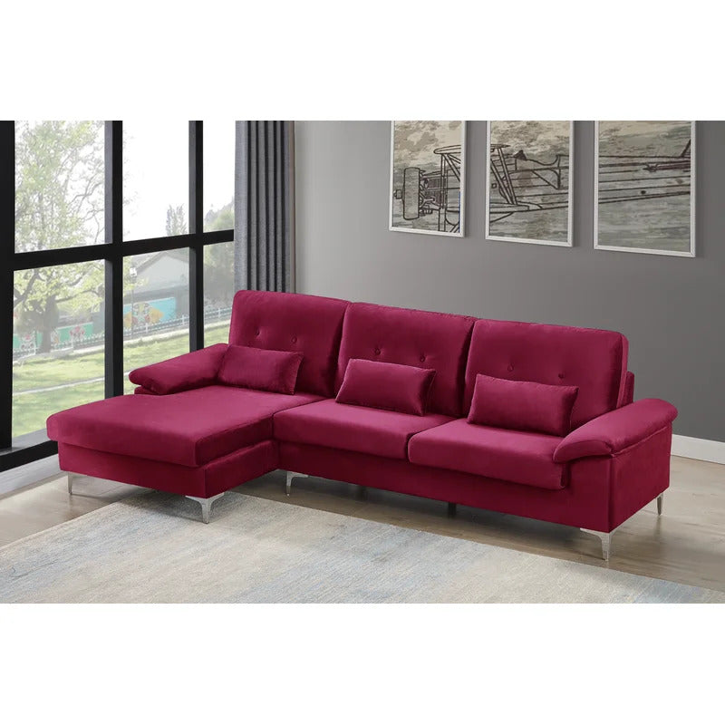 4 Seater Sofa: 108.27''Top Arm L-Shape Sofa Set