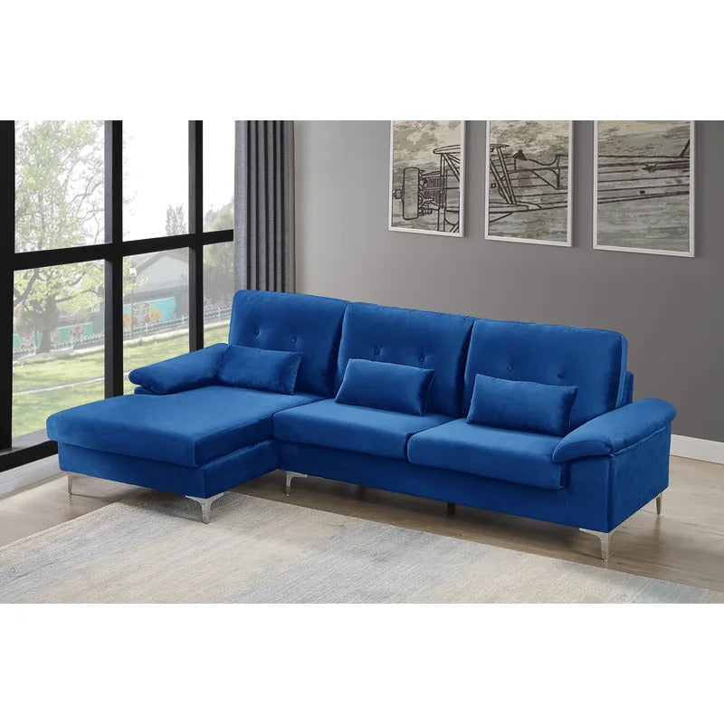 4 Seater Sofa: 108.27''Top Arm L-Shape Sofa Set