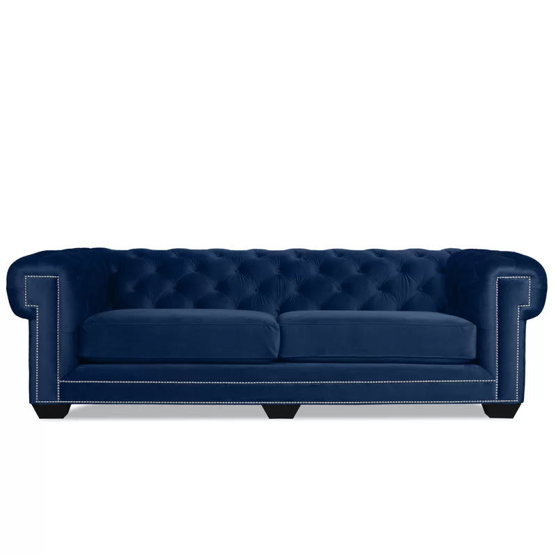 4 Seater Sofa Set 103'' Velvet Rolled Arm